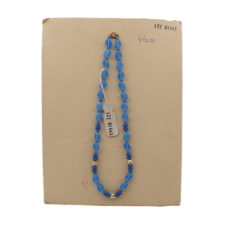 Vintage Czech necklace blue opaline glass beads