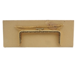 Vintage Czech deco Evening gold plated Bag Purse Frame Wedding Accessories sample card