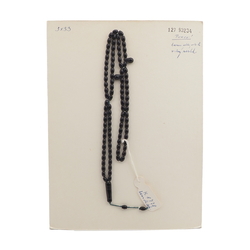Vintage Czech prayer bead strand 99 black glass beads Islamic