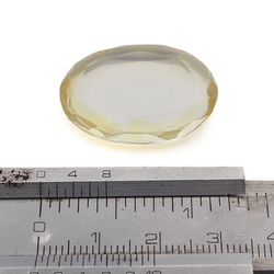 Czech antique citrine yellow bicolor oval glass rhinestone 30x22mm