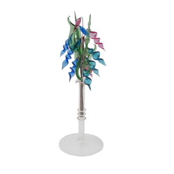 Czech lampwork glass bead mini flower bouquet vase floral ornament
