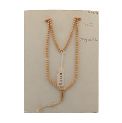 Vintage Czech beige glass beaded prayer bead strand 