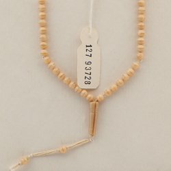 Vintage Czech beige glass beaded prayer bead strand 