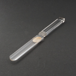 Antique Czechoslovakian crystal clear glass knife 6.75"