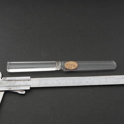 Antique Czechoslovakian crystal clear glass knife 6.75"