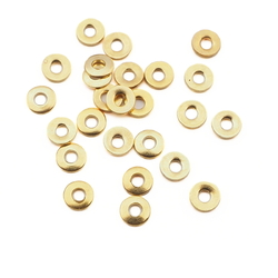 Lot (24) Vintage gold tone metal bead cap jewelry findings 4mm