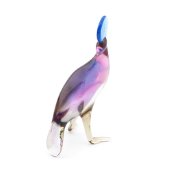 Czech lampwork glass miniature cassowary bird figurine ornament