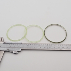 Lot (3) Antique Czech glass bangles uranium bicolor