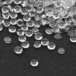 Lot (3000) Vintage Czech crystal clear round flatback micro glass rhinestones 2mm 