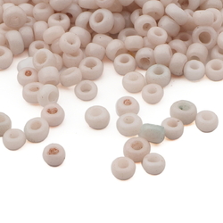 Lot (300) vintage Czech pastel pink glass seed beads 2-4mm