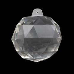 Extra large Czech vintage faceted crystal glass Chandelier ball prism 59mm