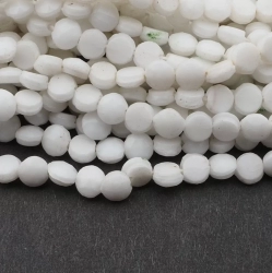 Lot (860) vintage Czech white nail head round faceted glass beads 4.5mm